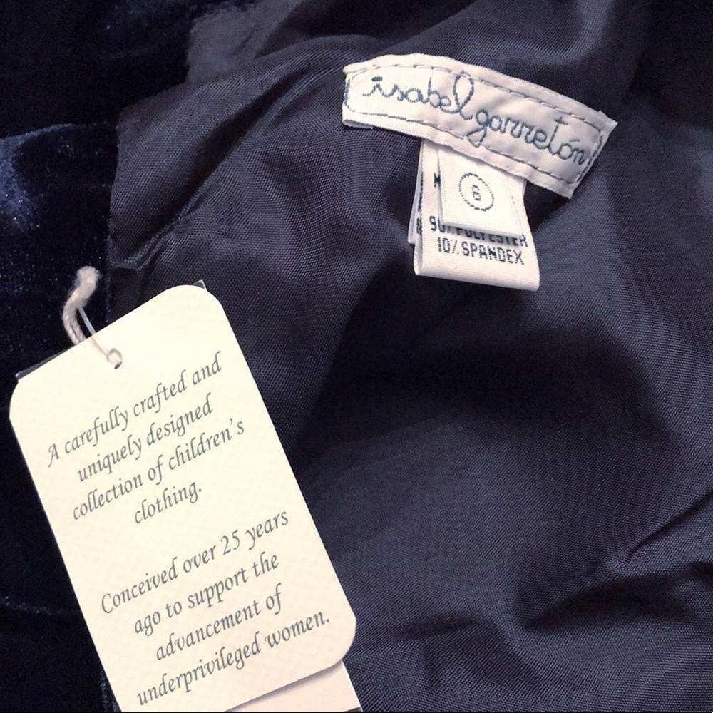 NWT ISABEL GARRETON Holiday Velvet Girls Dress - Picture 6 of 7
